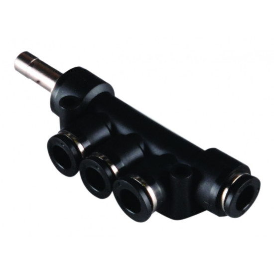 Conector rapid egal cu plug-in cu 3 iesiri push-in