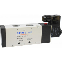 Electrovalva monostabila 5/2 seria 4V400 cu bobina si conector cu led prezenta tensiune G1/2"