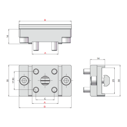 Brida de fixare verticala