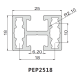 Profil extrudat aluminiu PEP 2518