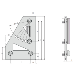 Placa fixare tip A cu unghi ajustabil