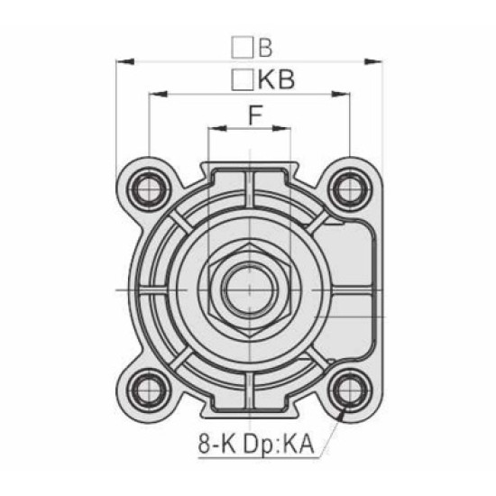 Cilindri pneumatici patrati ISO 15552 SAI DIAMETRU PISTON Ø32