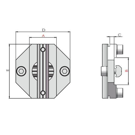 Suport de montare in cruce pentru profile