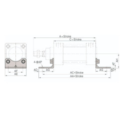 Accesoriu tip L prindere cilindru pneumatic 