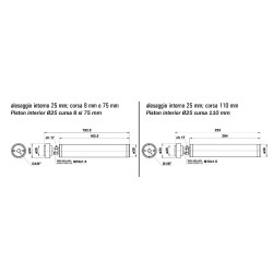 Cilindru presor simpla actionare antirotatie diametru Piston Ø 25