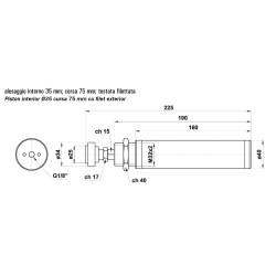 Cilindru presor simpla actionare antirotatie diametru Piston Ø35