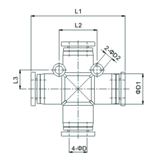 Conector push-in cruce de legatura