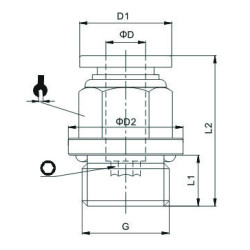 Conector push-in drept