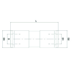 Conector push-in drept de legatura complet metalic