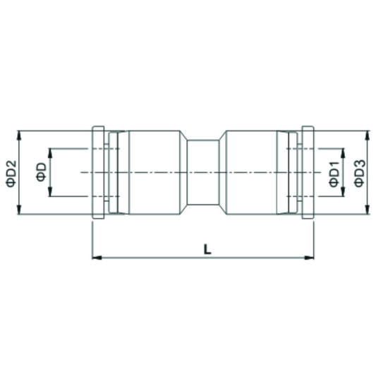Conector push-in drept de legatura redus