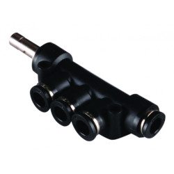 Conector rapid redus cu plug-in cu 3 iesiri push-in