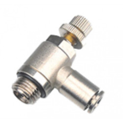 Limitator debit 90° complet metalic si push-in