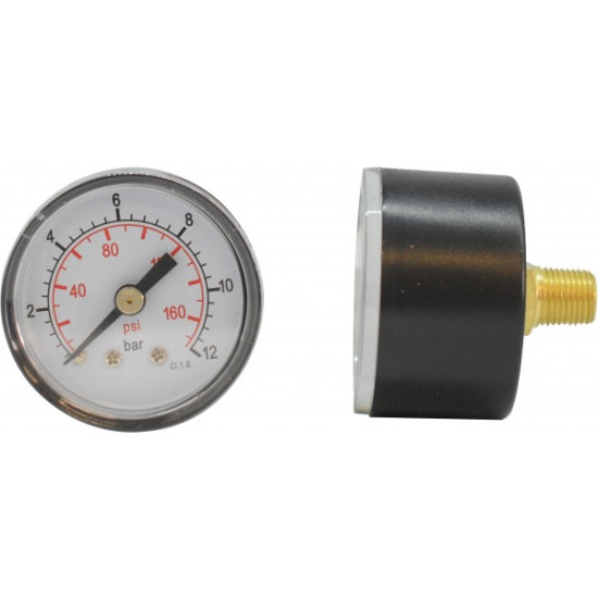 Manometru carcasa metalica posterior Ø40 0-12 bar