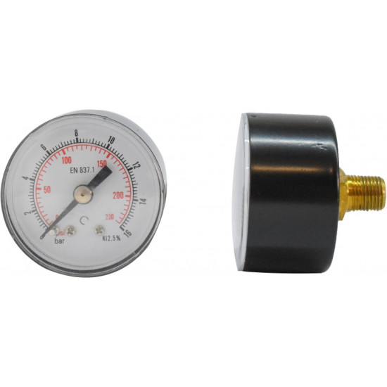 Manometru carcasa metalica posterior Ø40 0-16 bar