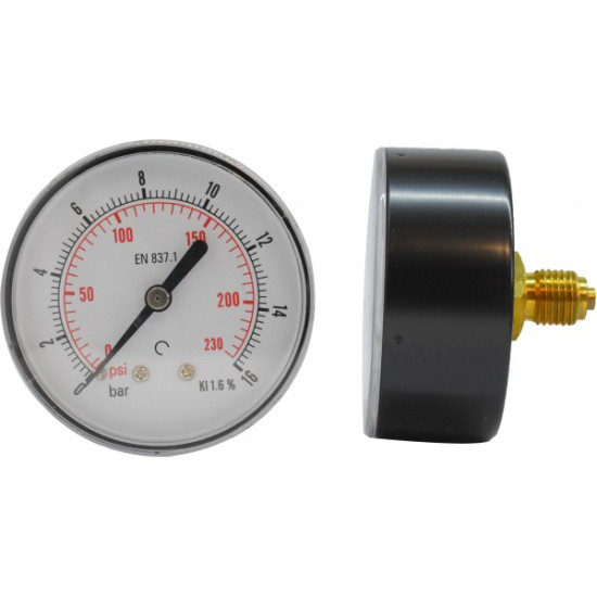 Manometru carcasa metalica posterior Ø50 0-16 bari