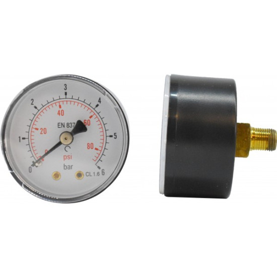 Manometru carcasa metalica posterior Ø50 0-6 bar