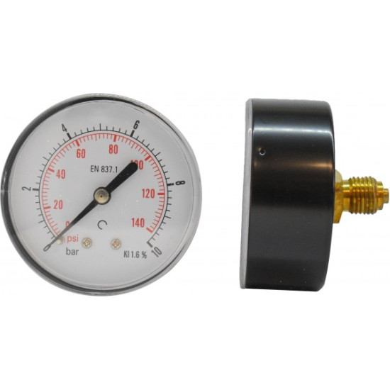 Manometru carcasa metalica posterior Ø63 0-10 bar