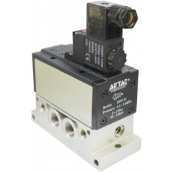 Electrovalva 5/2 monostabila ISO 5599/4 size 3 cu bobina si conector cu led prezenta tensiune