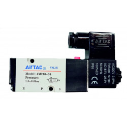 Electrovalva pneumatica 5/2 NAMUR cu bobina si conector cu led prezenta tensiune G3/8"