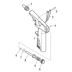 Pistol de suflat aer seria mini policarbonat