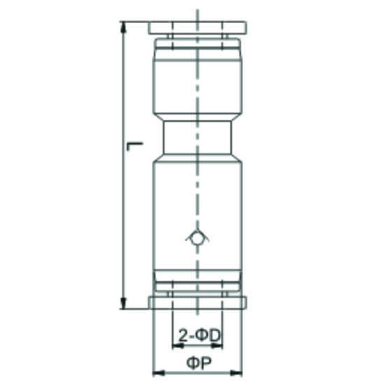 Supapa de sens cuple push-in pe furtun